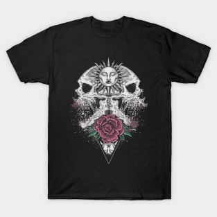 Goth Skull Rose T-Shirt